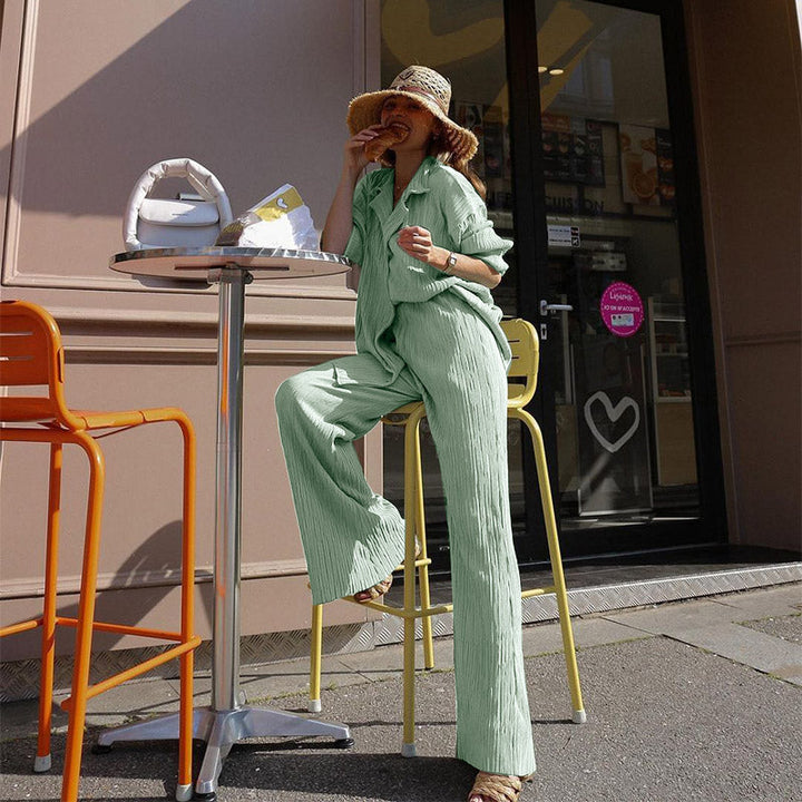 Levoire | Ensemble Lounge Avec Pantalons Larges Et Blouse