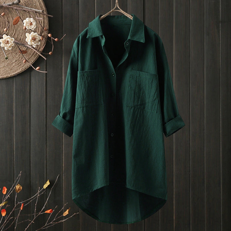 Levoire | T-Shirt À Manches Longues Intemporel Avec Style Vert