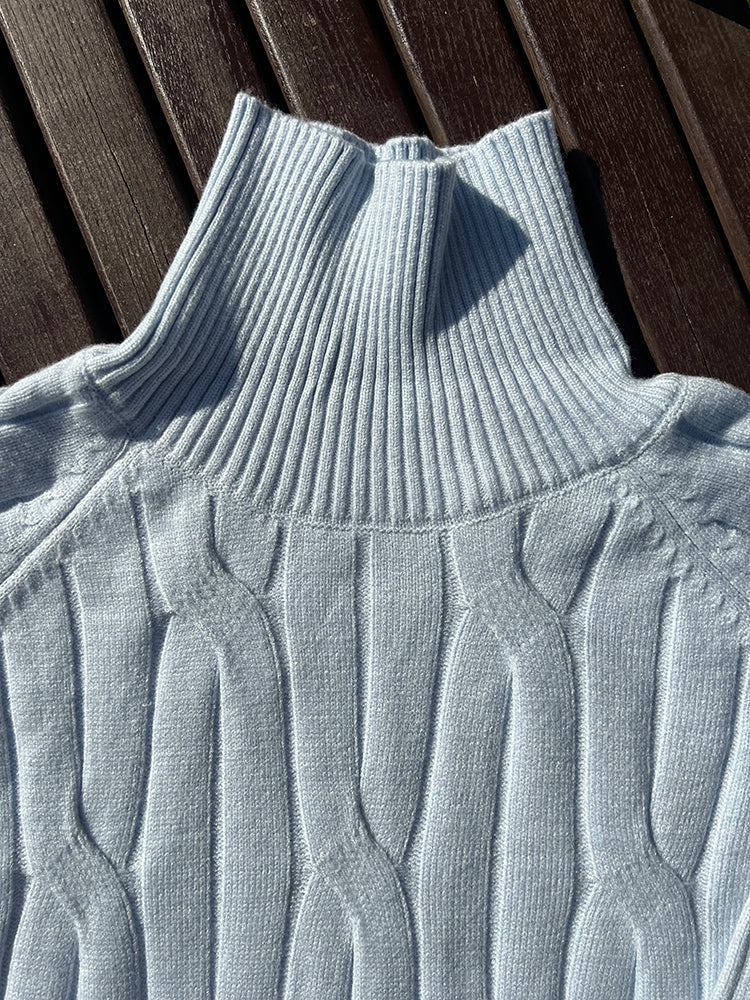 Levoire | Pull À Col Roulé À Motif Tressé Élégant