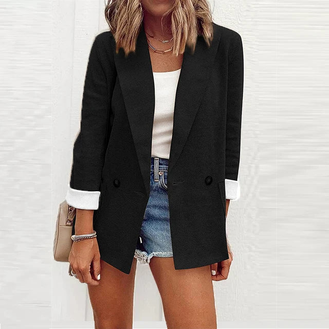 Levoire | Veste Élégante À Manches Longues Avec Poches Noir
