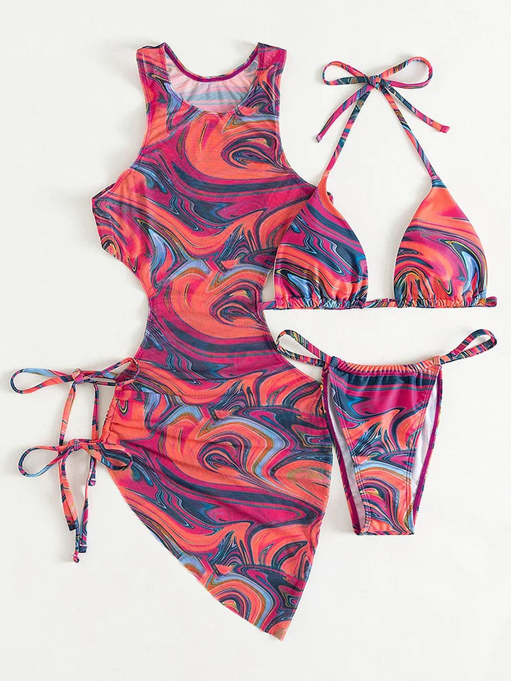 Levoire | Bikini Avec Ensemble De Robe De Plage Rosarot