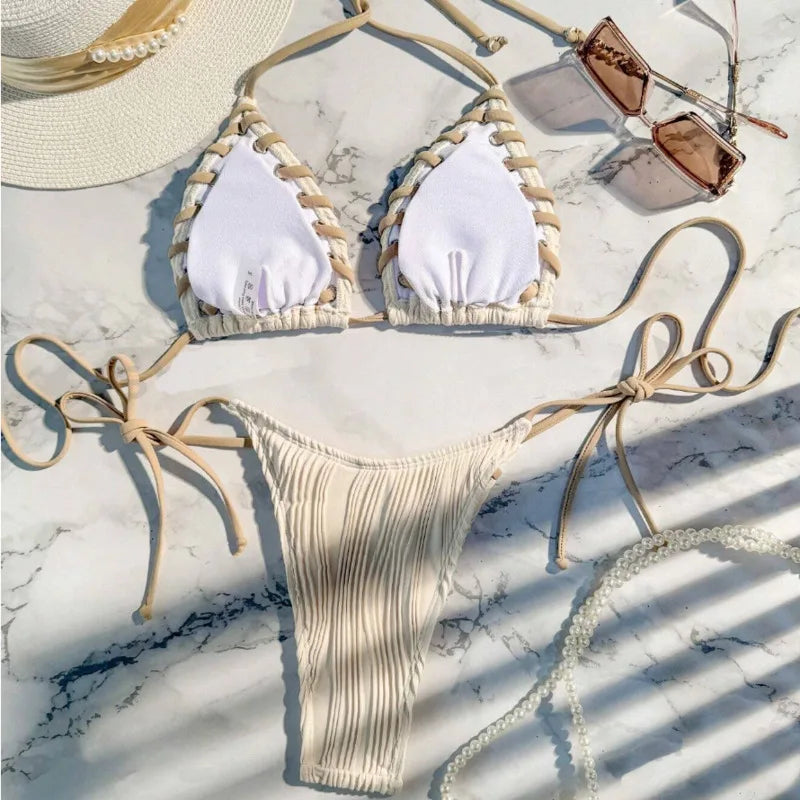 Levoire | Bikini Maillot De Bain Avec Cordons Décoratifs