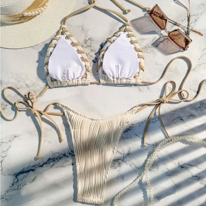 Levoire | Bikini Maillot De Bain Avec Cordons Décoratifs