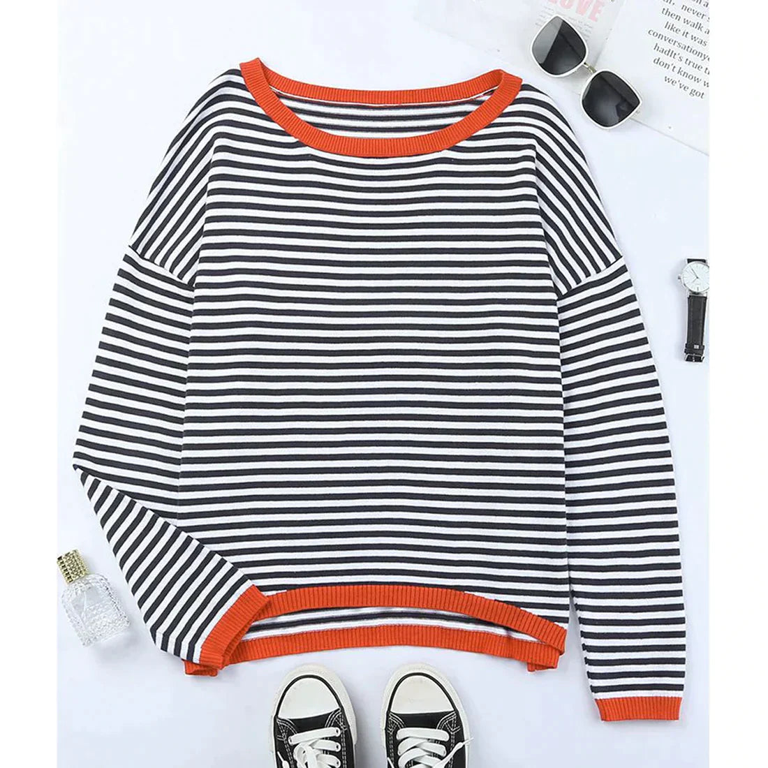 Levoire | Pull Rayé À La Mode Pour Femmes