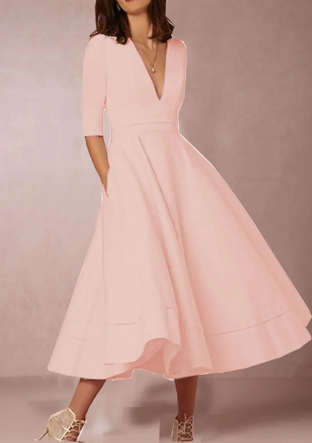 Levoire | Robe Midi Élégante En A Rosa