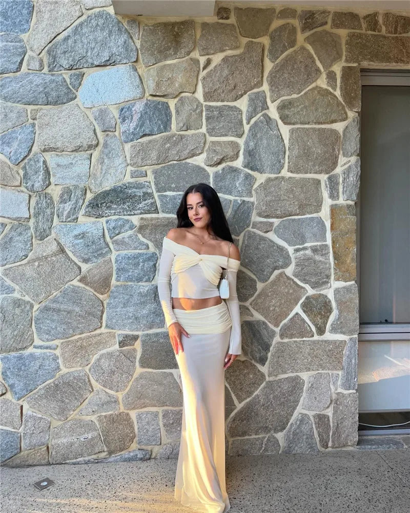 Levoire | Bustier Transparent Sans-Manches Ensemble Crop Et Jupe Longue