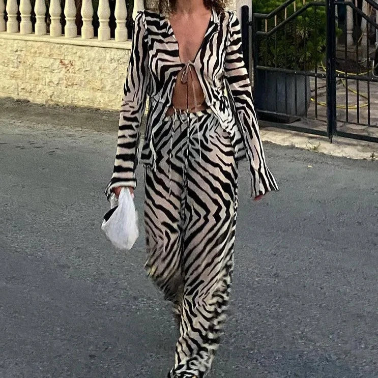 Levoire | Ensemble De Plage Avec Motif Zebra