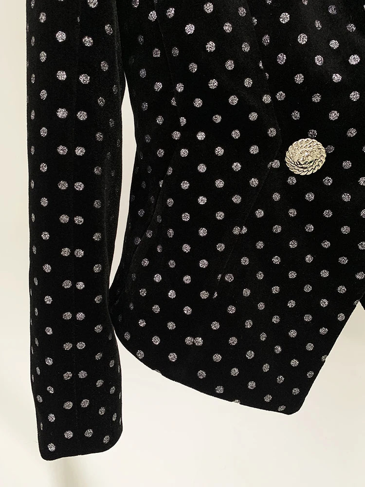 Levoire | Blazer En Velours À Pois Scintillants
