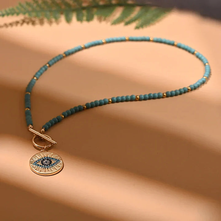 Levoire | Choker En Pierre Colorée 23ky310-bleu 1