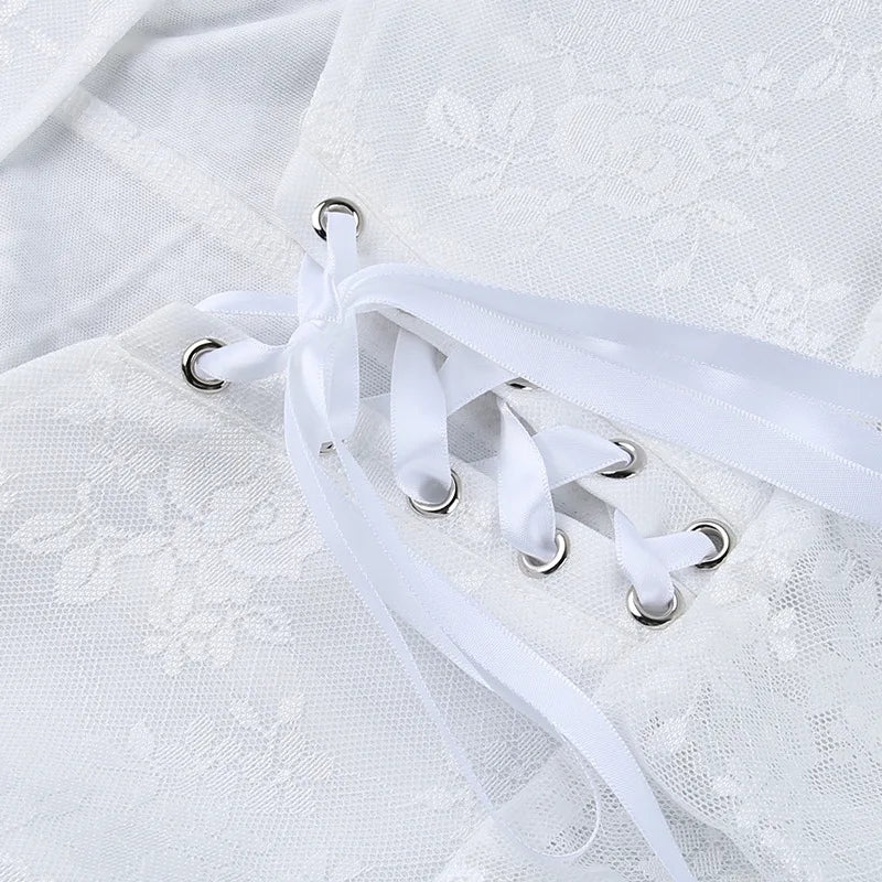 Levoire | Robe Mini Dos Nu En Dentelle Sans Bretelles