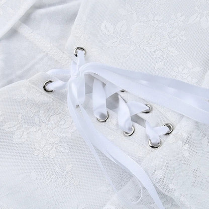 Levoire | Robe Mini Dos Nu En Dentelle Sans Bretelles