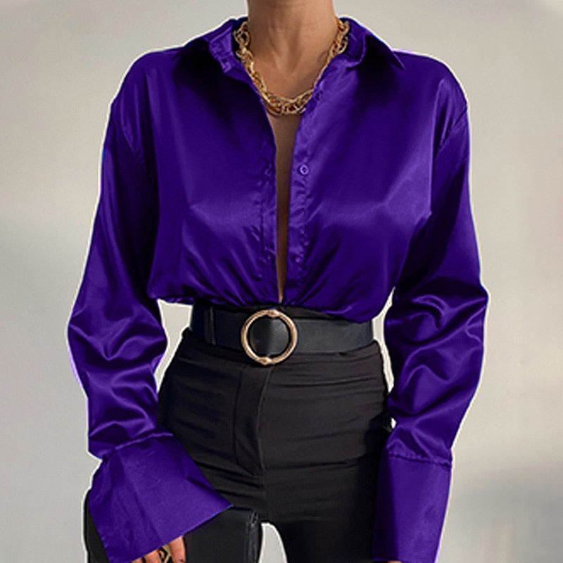 Levoire | Blouse En Satin - La Blouse Parfaite Pour Chaque Occasion ! Lilas