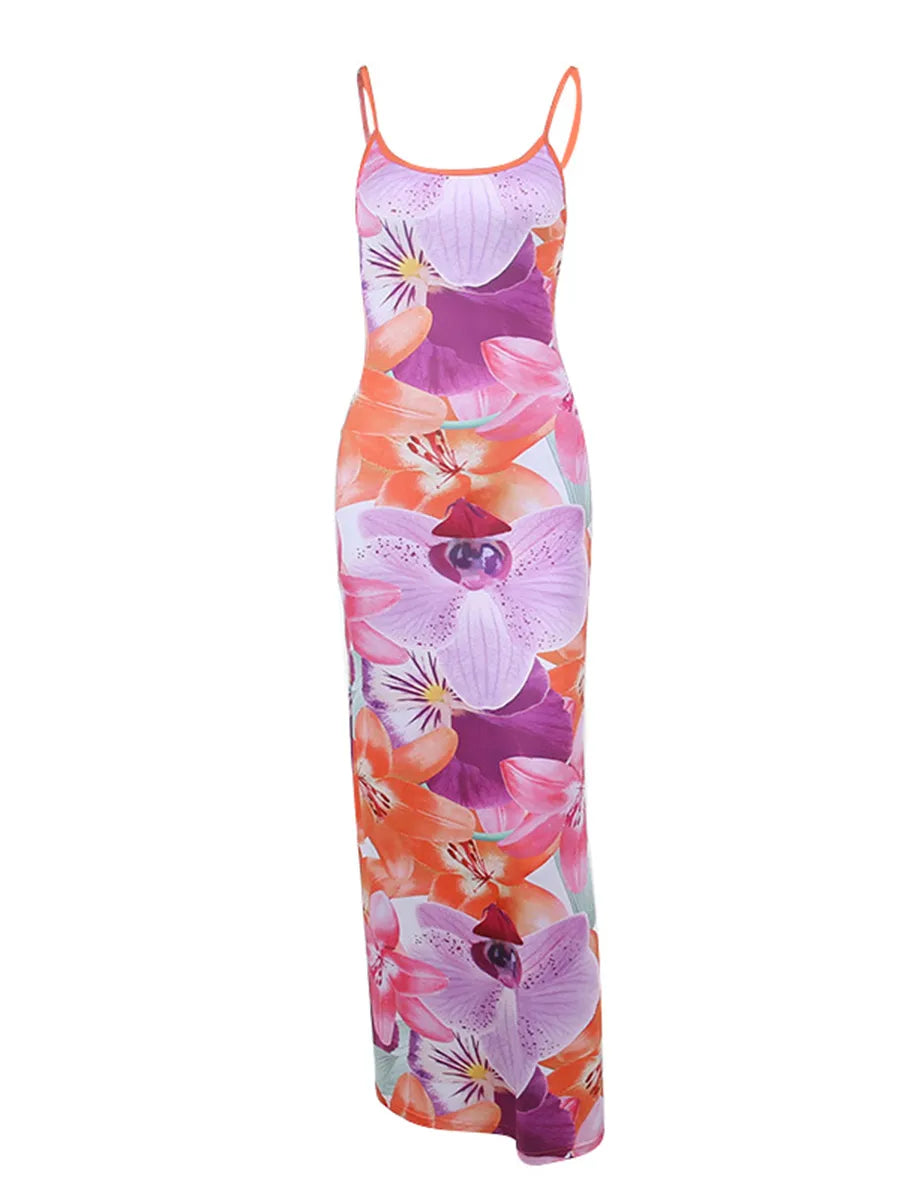 Levoire | Robe Dos Nu Imprimée