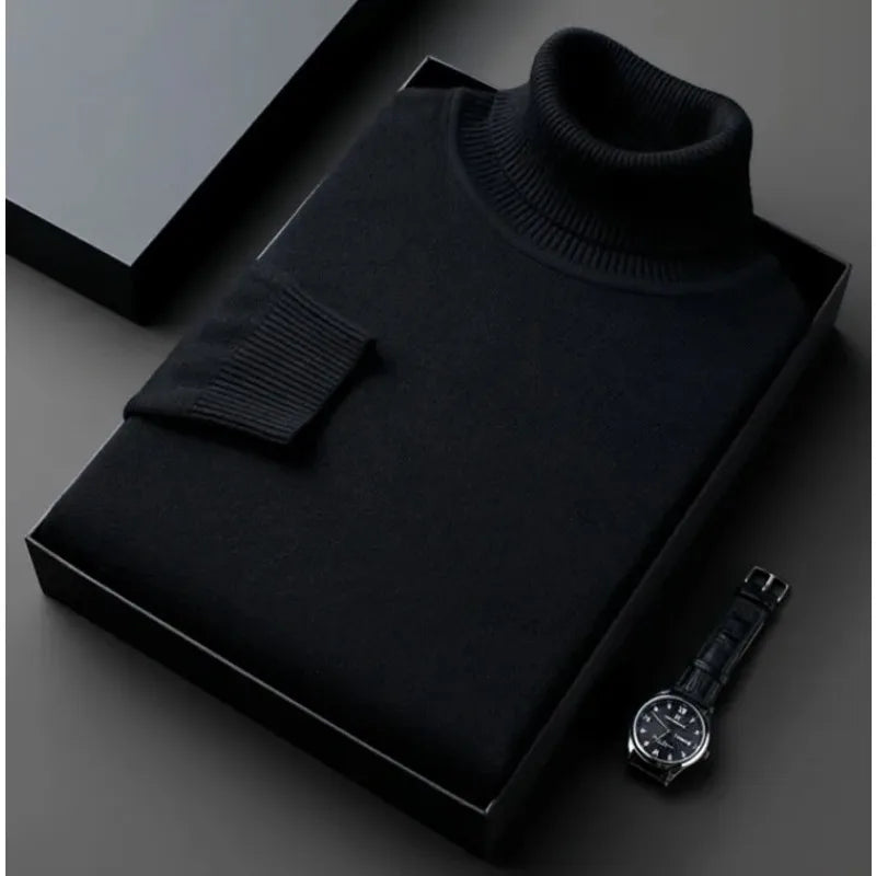 Levoire | Pull À Col Roulé Pour Hommes Noir