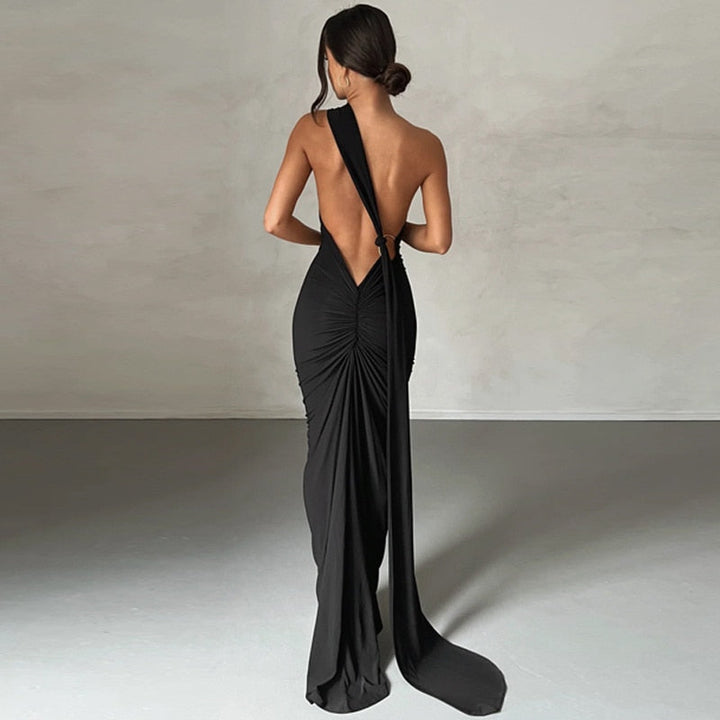 Levoire | Une Épaule Dos Lié Sans Manches Maxi-Vêtements