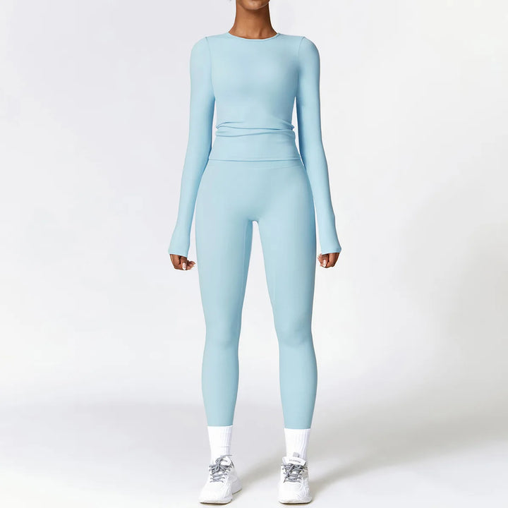 Levoire | Ensemble Homewear Leggings Et Haut À Manches Longues bleu céleste