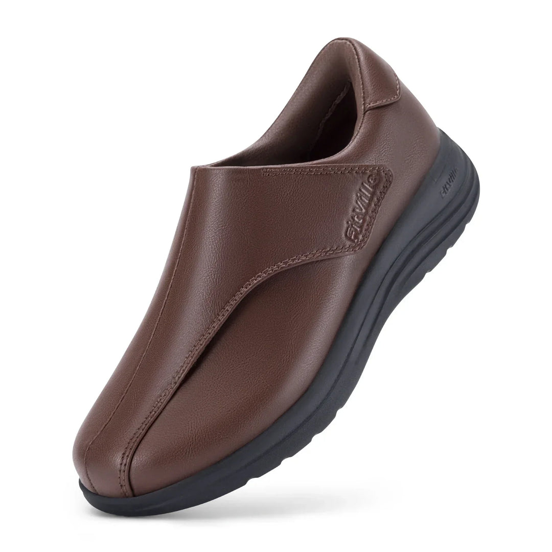 Levoire | Chaussures En Cuir À Large Ouverture Brun rouge