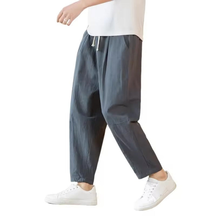 Levoire | Coton Lin Pantalon Avec Style Et Confort Chaque Jour Gris foncé