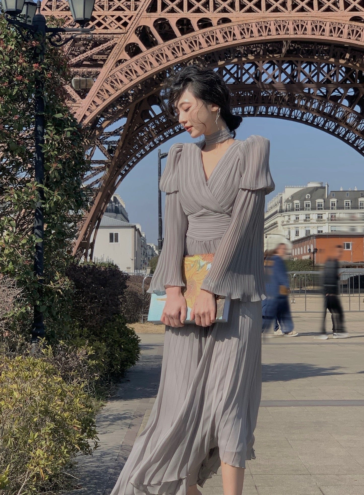 Levoire | Robe Maxi Plissée Vintage Sans Manches