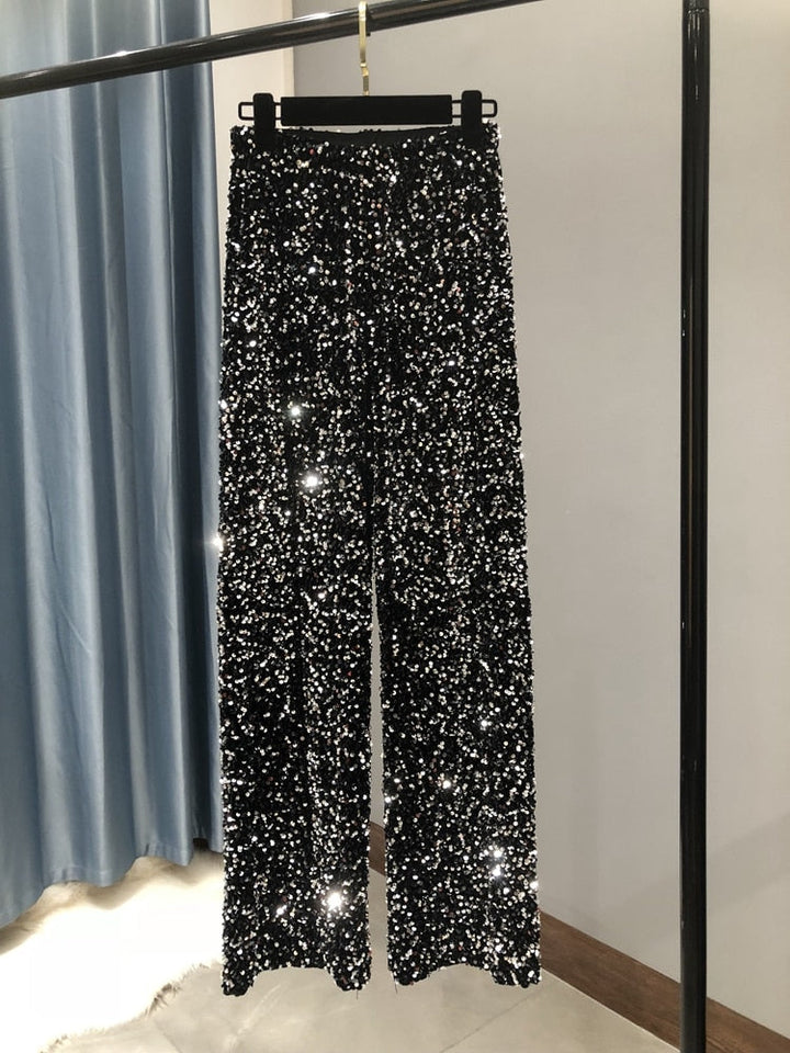 Levoire | Housut Lockere Glitterhousut Glamourisia Ja Mukavia Ilmeitä Varten