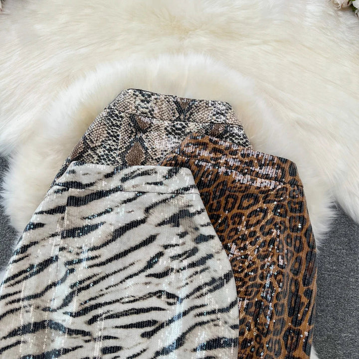 Levoire | Jupe En Simili Cuir Imprimé Léopard Pour Un Look Sauvage Et Moderne