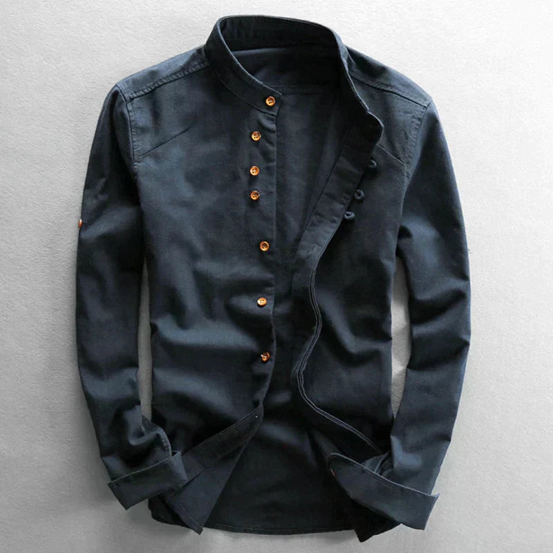 Levoire | Chemise "Katana" Japonaise Pour Hommes bleu marine