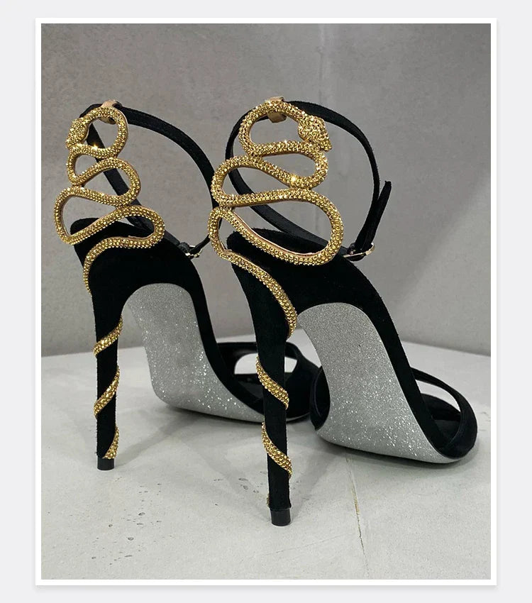 Levoire | Serpentine Talons Stiletto Noirs