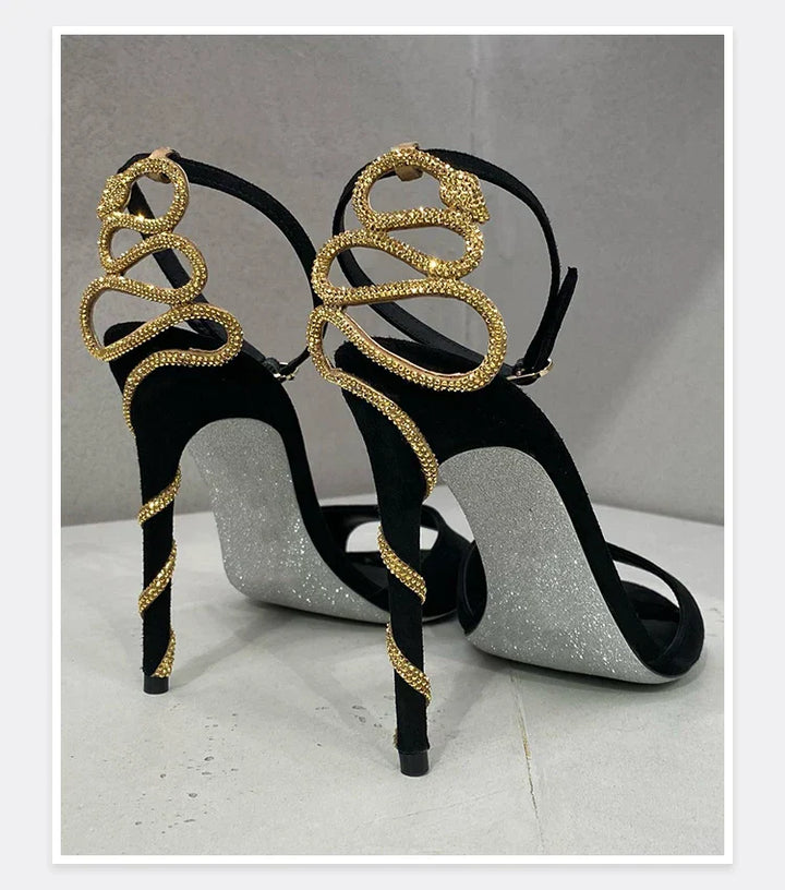 Levoire | Serpentine Talons Stiletto Noirs
