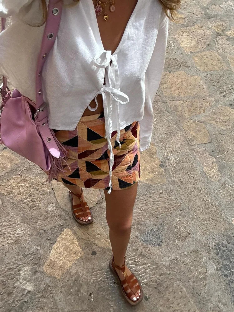 Levoire | Blouse Élégante Avec Lacets Et Manches Longues