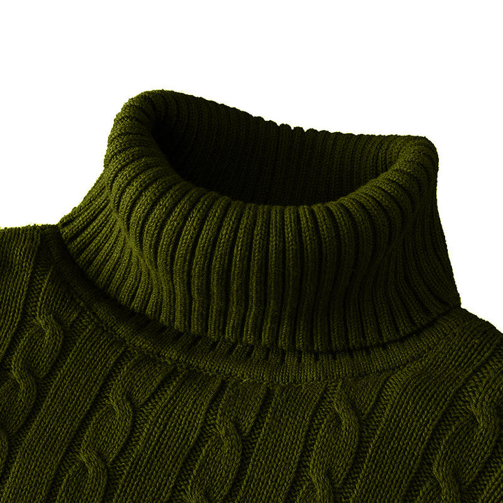 Levoire | Pull À Col Roulé Décontracté Avec Un Joli Motif Vert