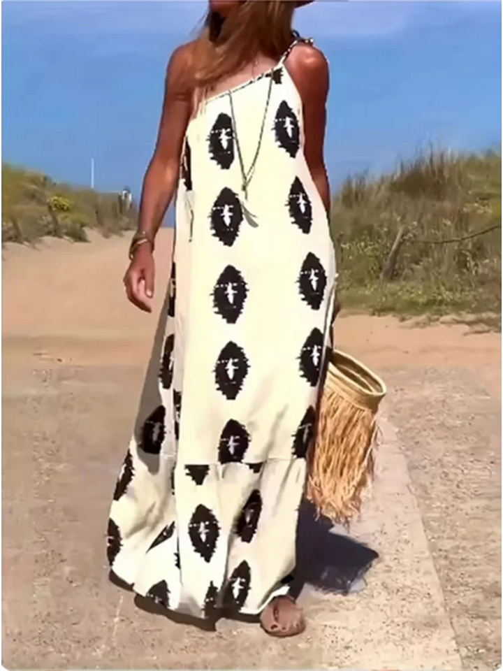 Levoire | Robe D'Été Asymétrique Bohème Abricot