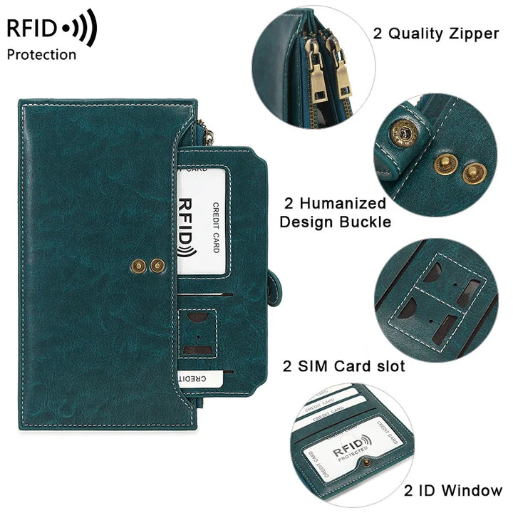 Levoire | Élégant Portefeuille De Voyage Grand Bloquant Rfid