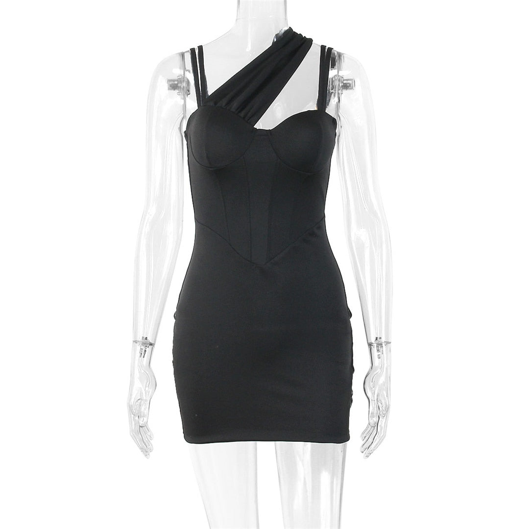 Levoire | Mini Robe Froncée À Bretelles Spaghetti