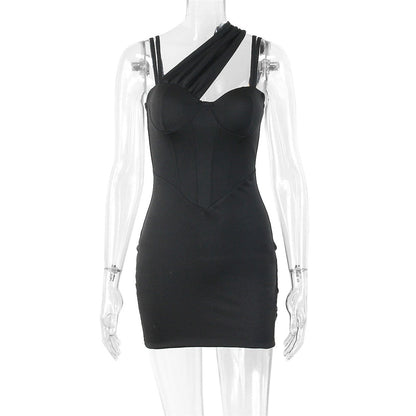 Levoire | Mini Robe Froncée À Bretelles Spaghetti