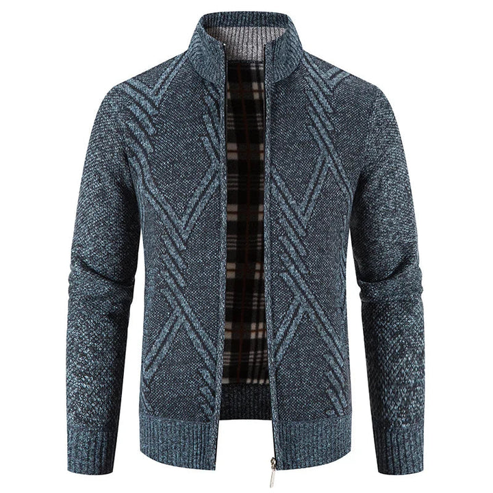Levoire | Pull Mocassin Renno Slim Robe bleue à motifs