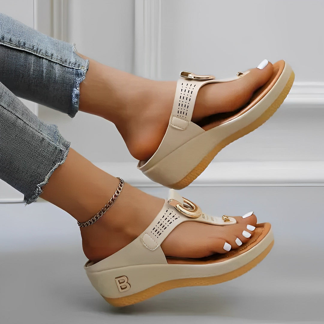 Levoire | Sandales Compensées Tournesol Beige