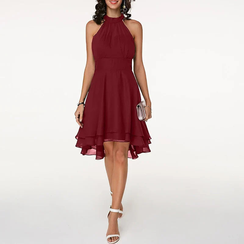 Levoire | Robe Avec Des Volants Élégants Rot