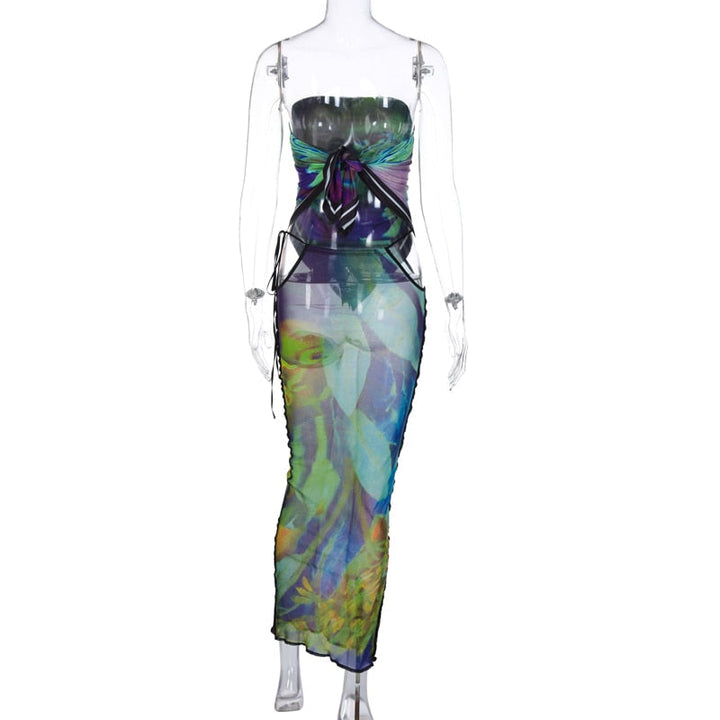 Levoire | Haut Cropped Tube & Jupes Longues Transparentes