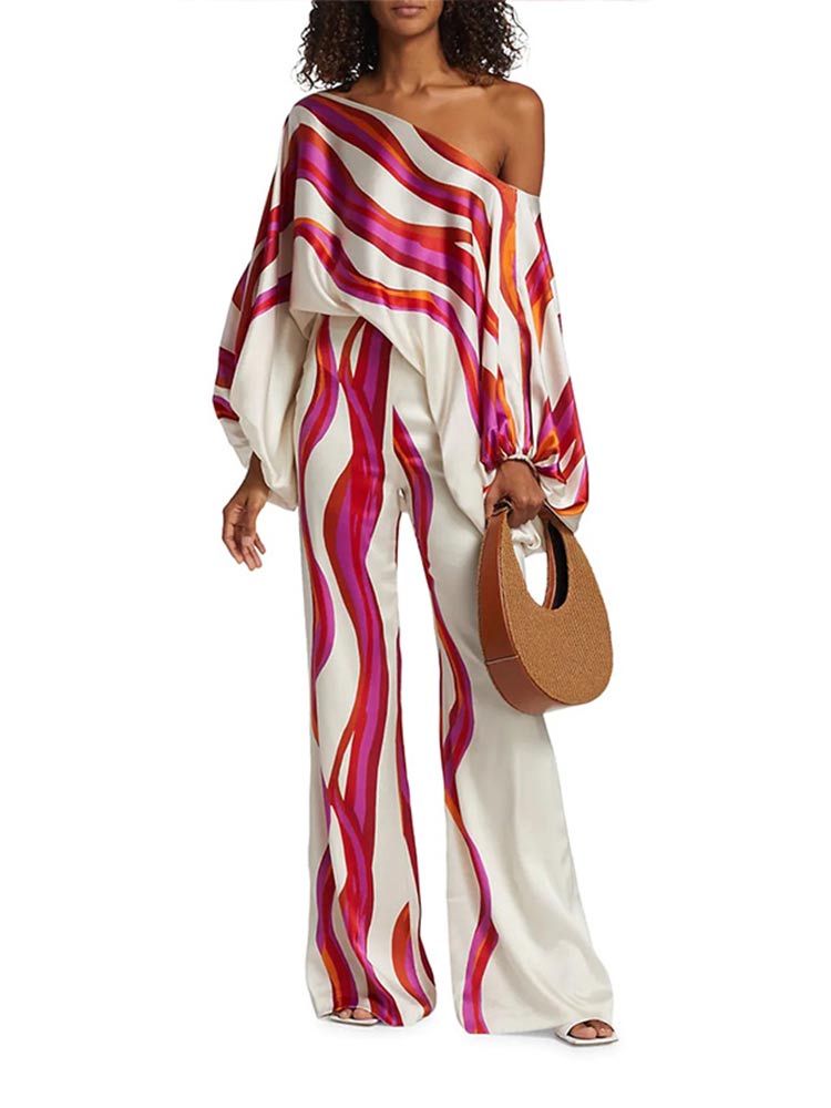 Levoire | Haut Sans Manches Chandeliers Pantalon Large Rosa