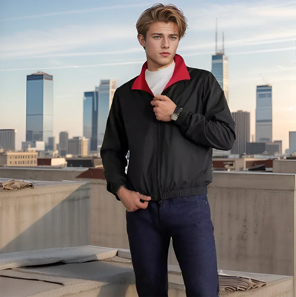Levoire | Veste D'Automne Élégante Réversible Pour Hommes Noir