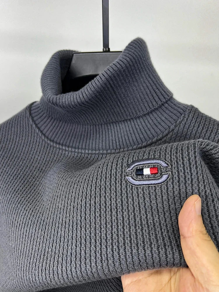 Levoire | Pull Col Roulé Luxueux Pour Homme Gris