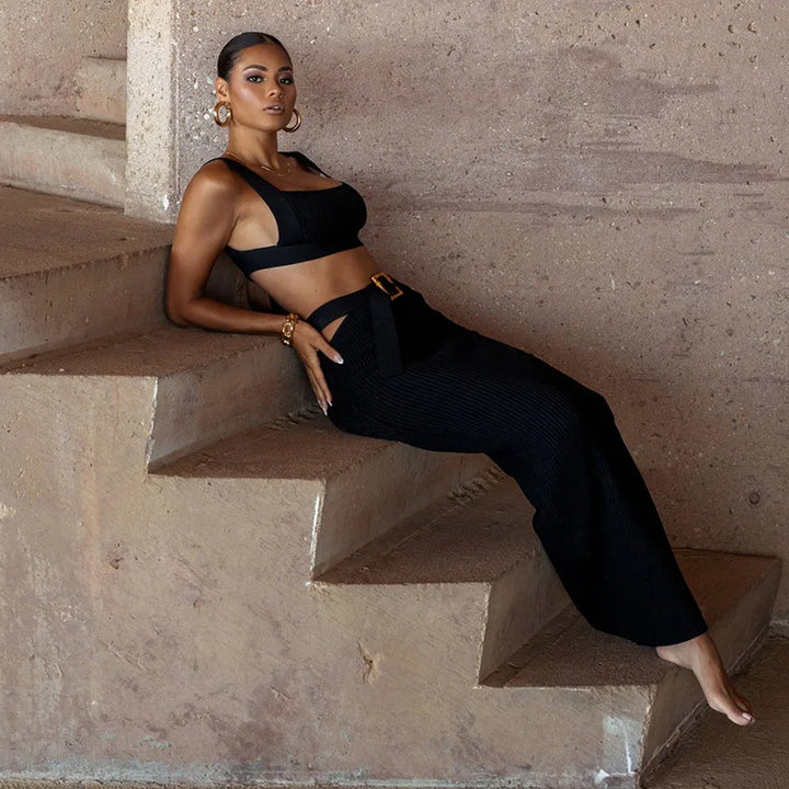 Levoire | Maxi Tricot Co Ord Top Court Et Jupe Crayon