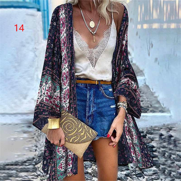 Levoire | Blouse Florale Décontractée Lâche Plage
