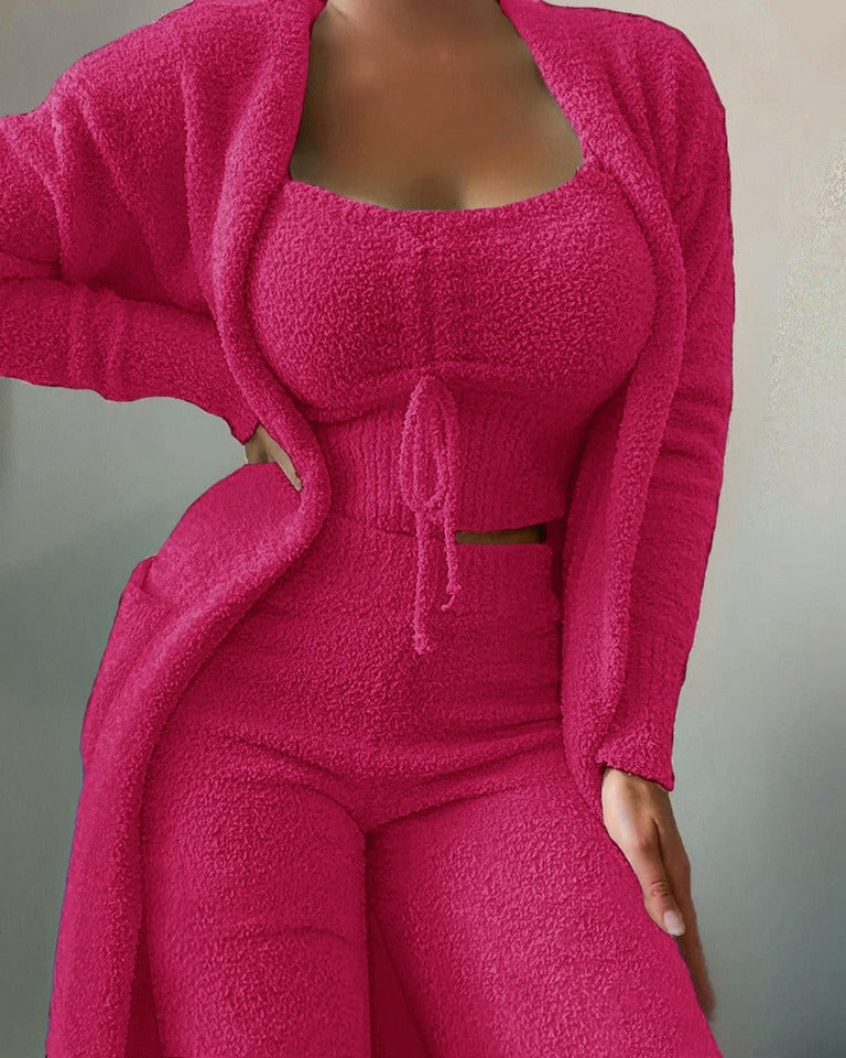 Levoire | Fleece Ensemble Heim Rose foncé