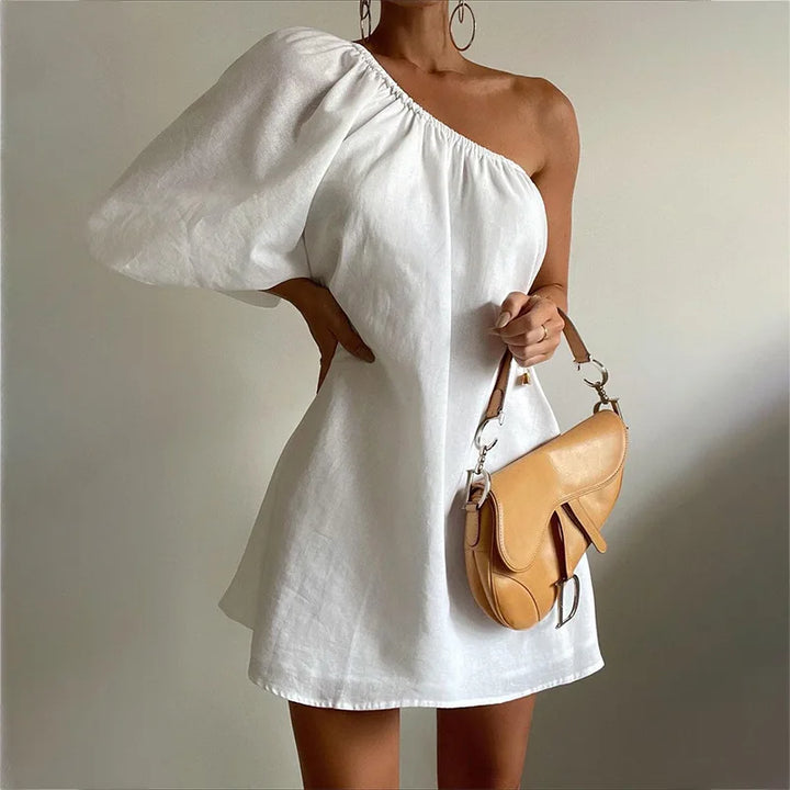 Levoire | Robe Asymétrique Pour L'Utilisation À La Plage Blanc