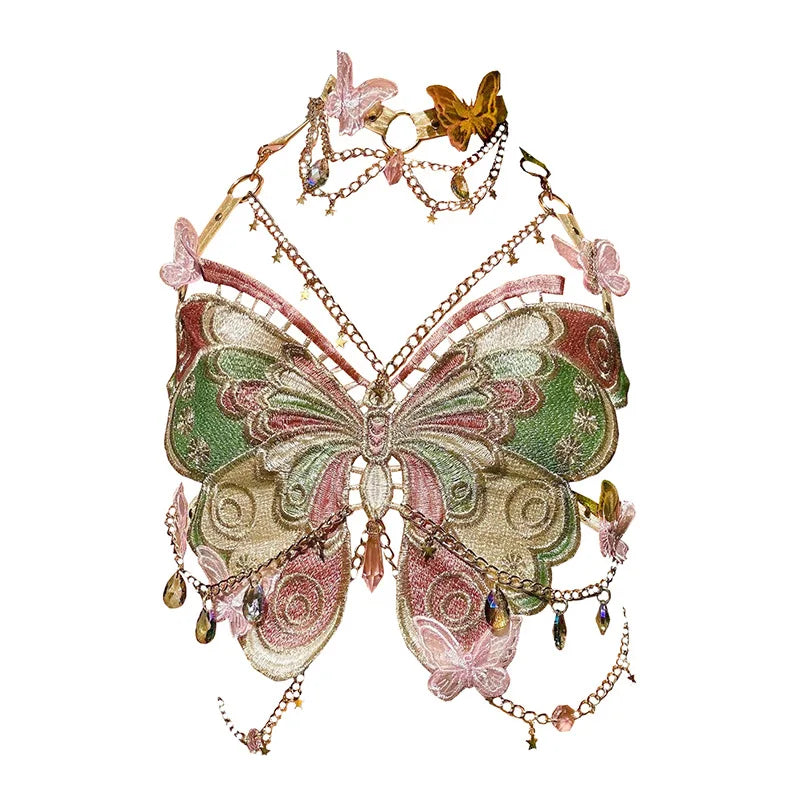 Levoire | Haut Court Papillon Brodé Y2K