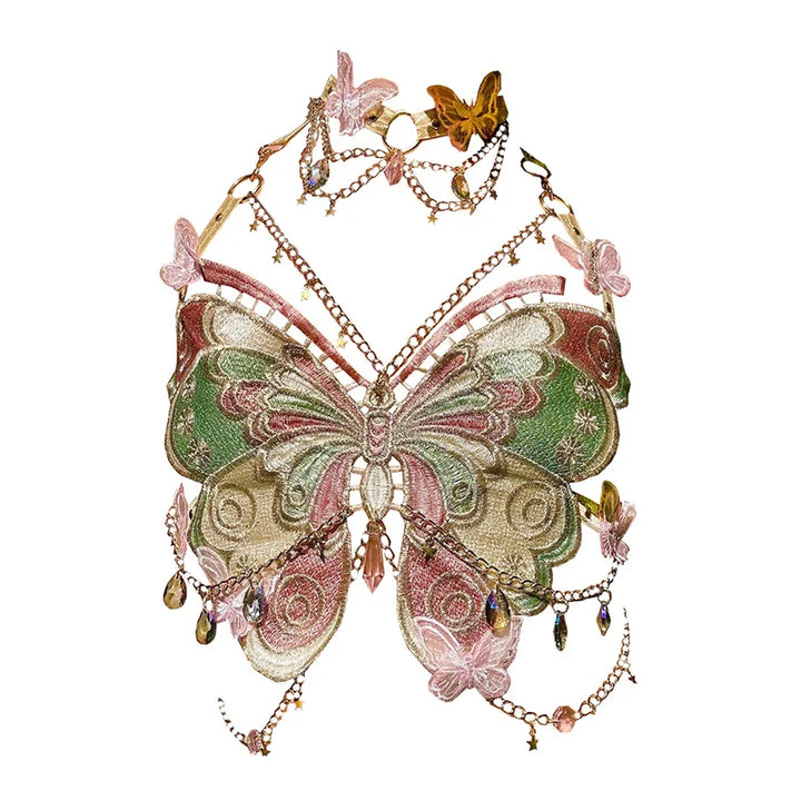 Levoire | Haut Court Papillon Brodé Y2K