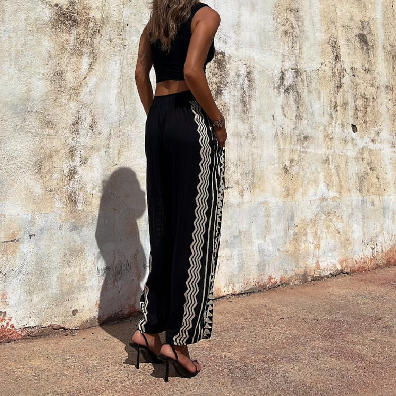 Levoire | Pantalon Imprimé Géométrique