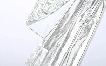 Levoire | Argent Robe Maxi Asymétrique À Une Épaule