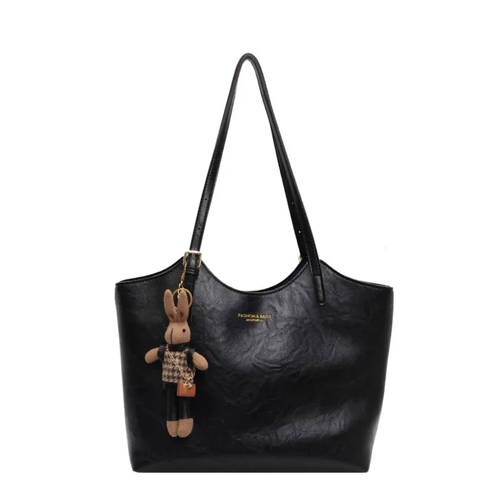 Levoire | Sac À Main En Cuir Avec Tag Amovible Noir